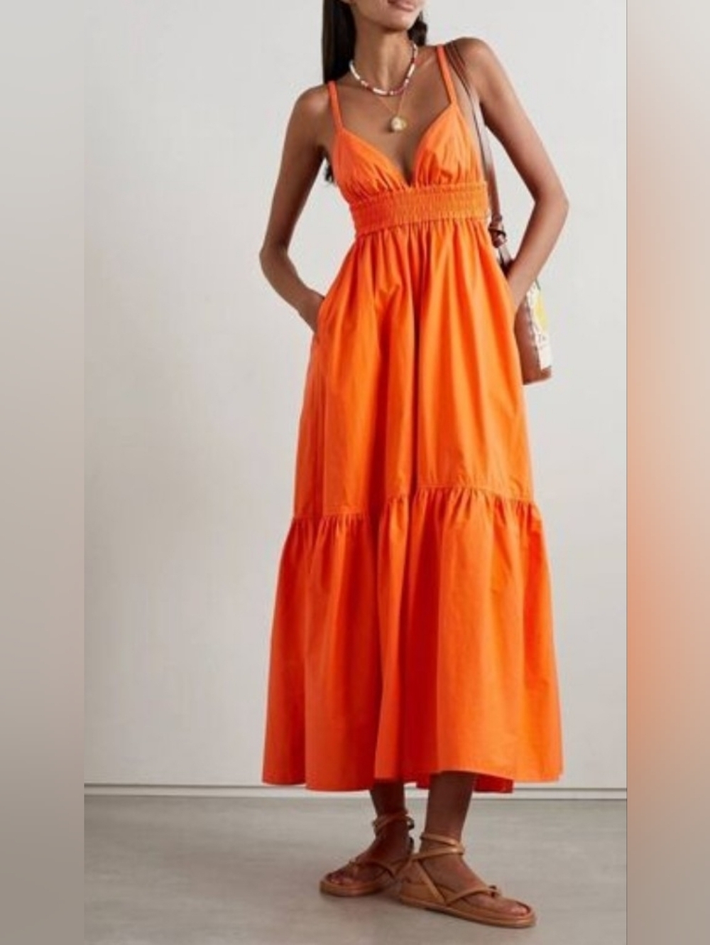 ALC Women's Rhodes Orange Dress Size 4 - Picture 13 of 13